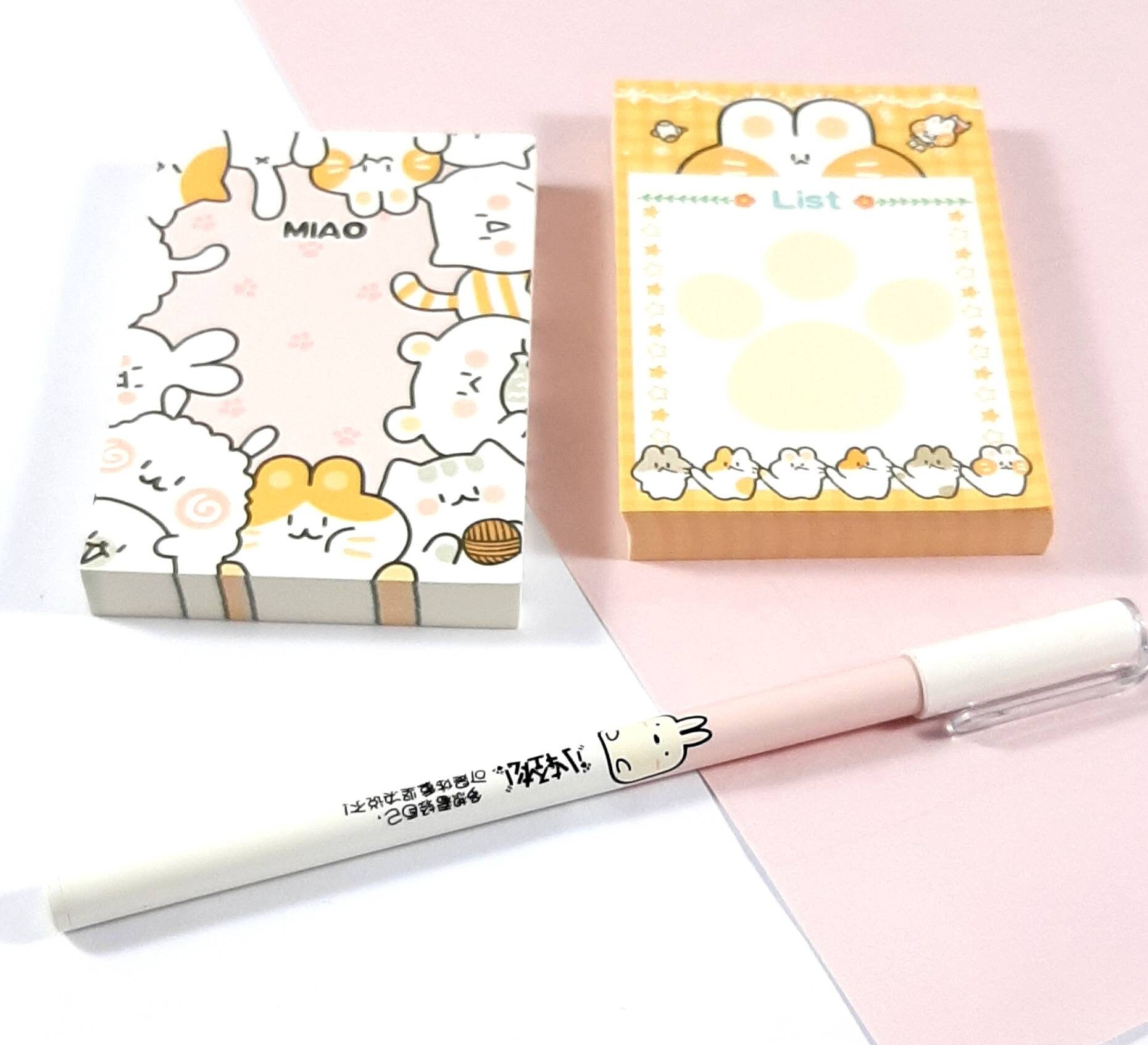 Kawaii Memo Pad Cute Animal Memo Pad 100 sheets Etsy