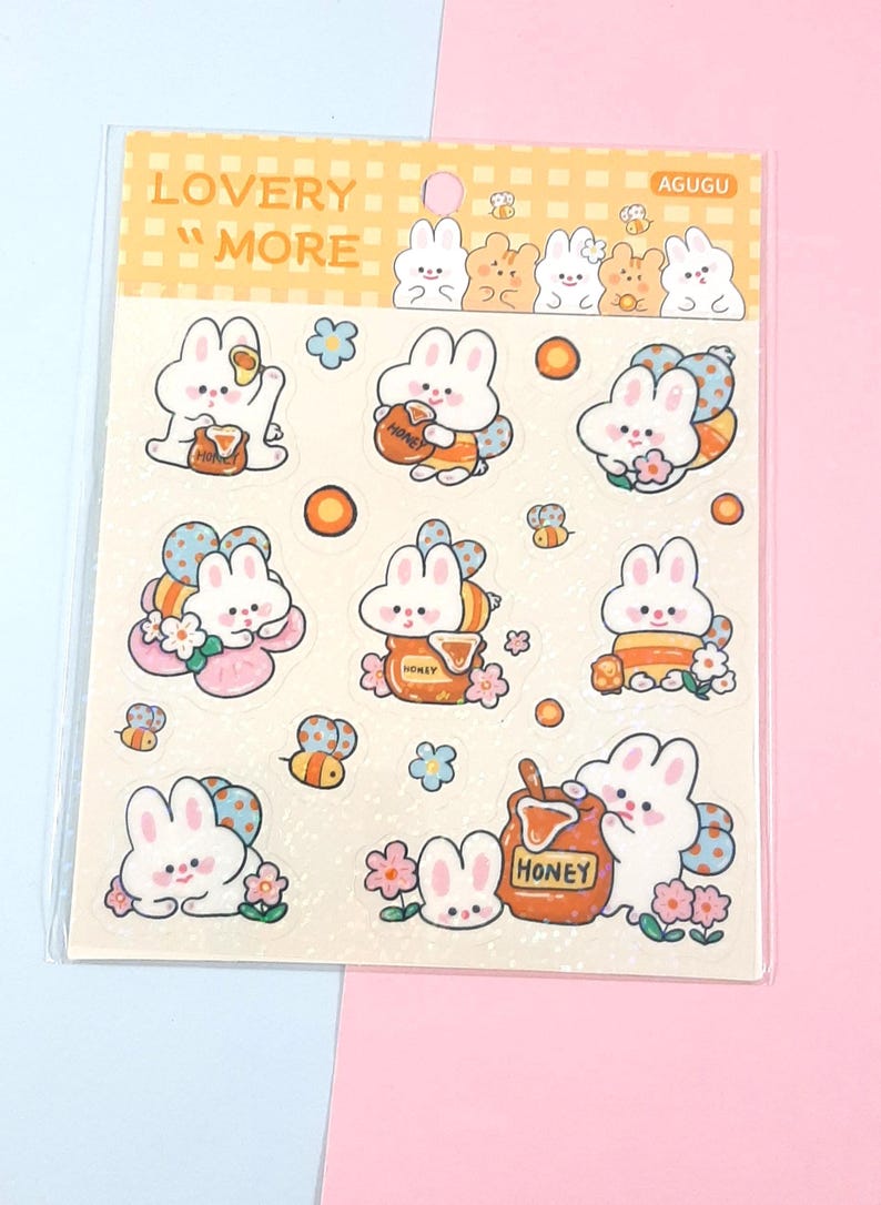 Kawaii Animal Sticker Sheet Bundle, Cute Journal Stickers (5 Sheets) - Etsy