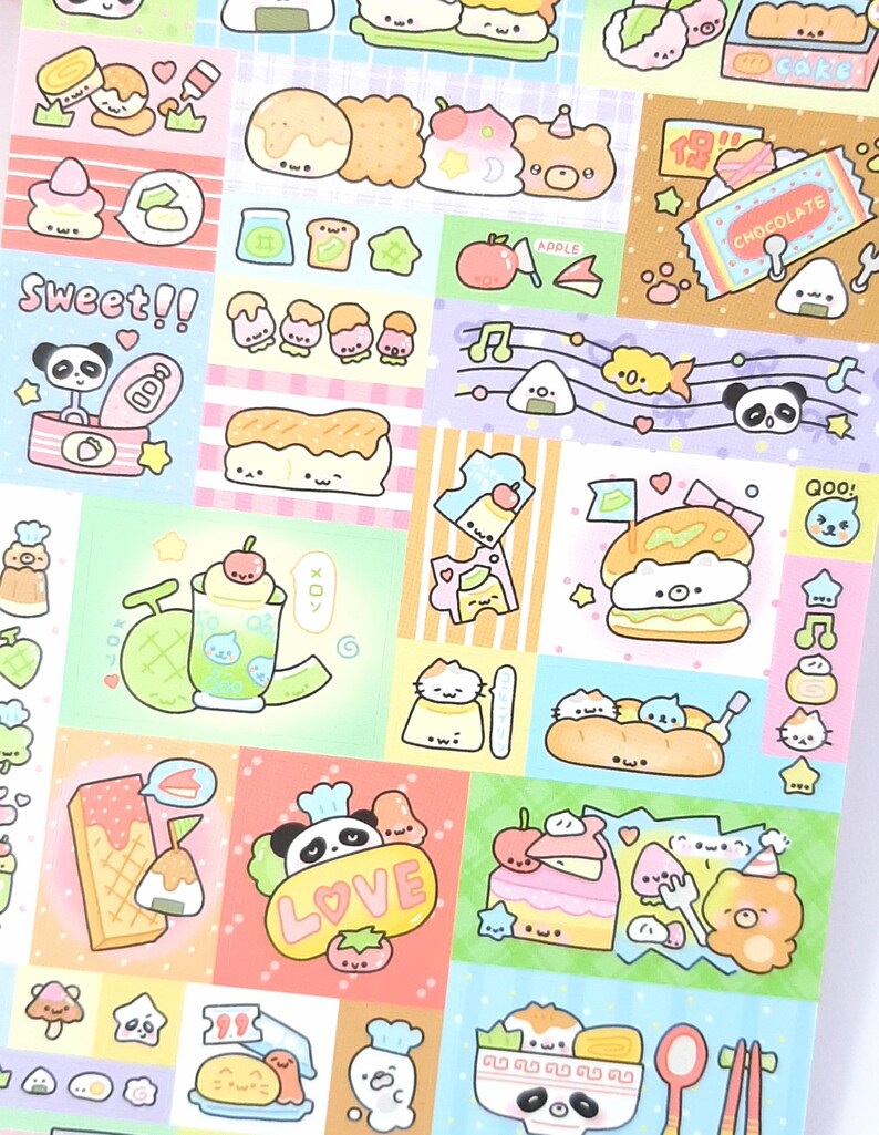 Kawaii Animal Stickers, Korean Sticker Sheet for Journals, Planners ...