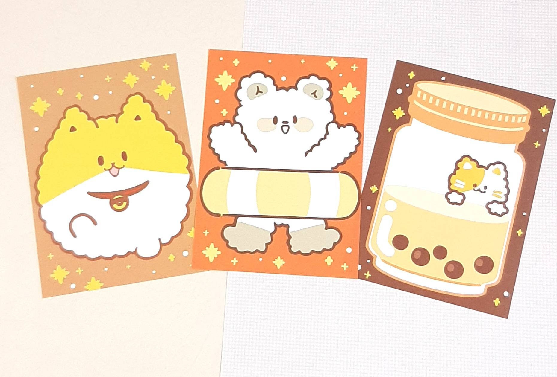 Cute Animal Memo Sheets Kawaii Memo Sheets Penpal Kawaii Etsy