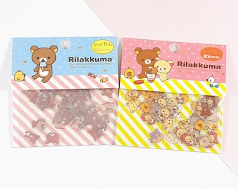 Kawaii Bear-stickers, Rilakkuma-stickervlokken, dagboek- en plannerbenodigdheden, 80 stuks