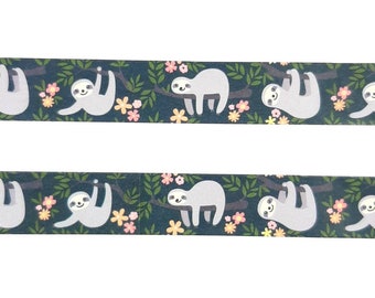 Cute Sloth Washi Tape, Kawaii Washi Tape, Journal Supplies