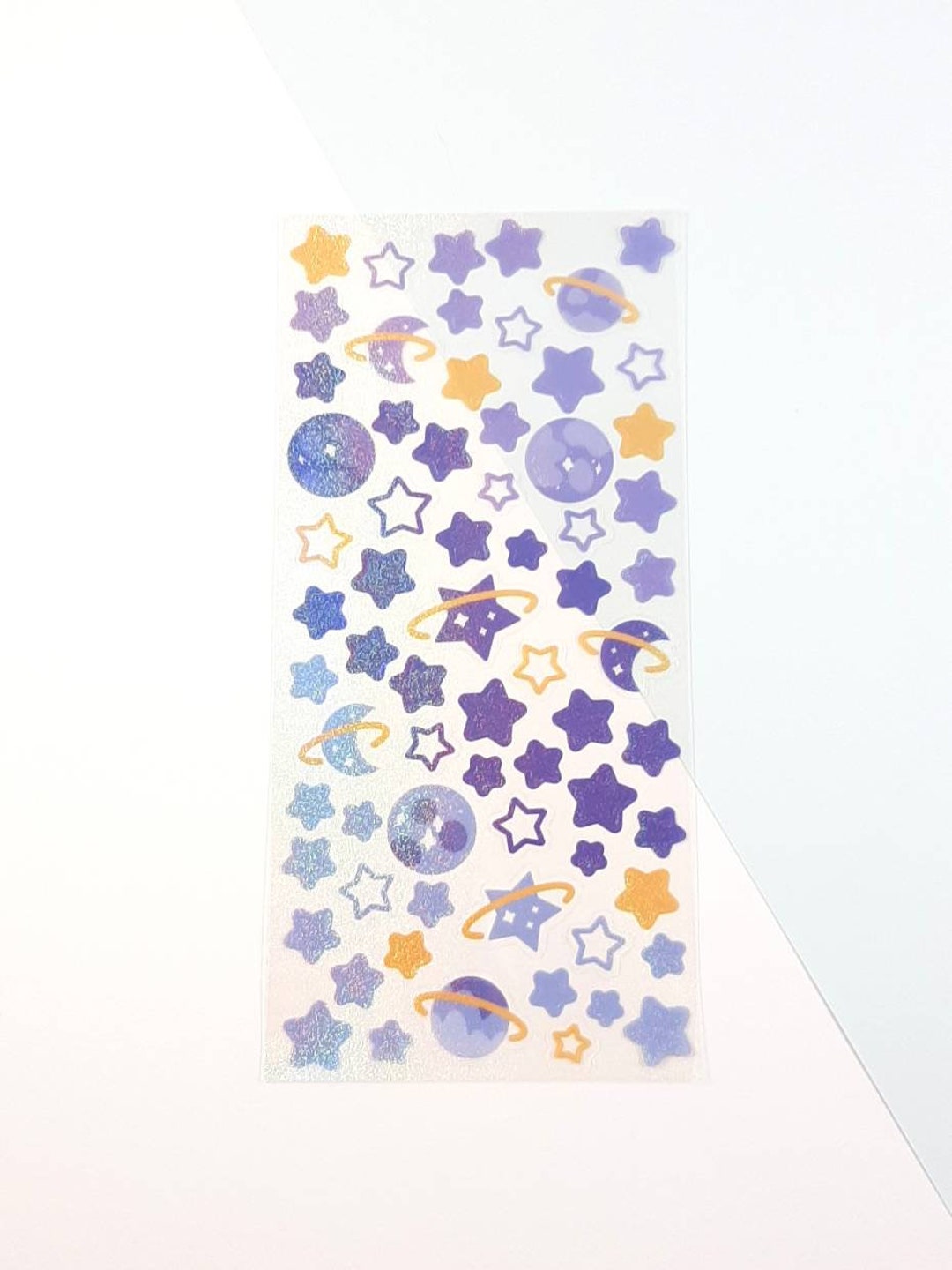 Glittery Star and Moon Stickers Space Stickers Planner and Etsy UK