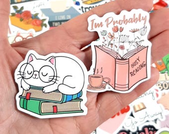 Book Lover Stickers, Bookish Stickers for Kindle Decoration & Reading Journals, Book Sticker Bundle, Book Lover Gift