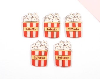 Kawaii Rabbit Cabochons, Popcorn Cabochon, Kawaii Crafts, Set of 5, 10