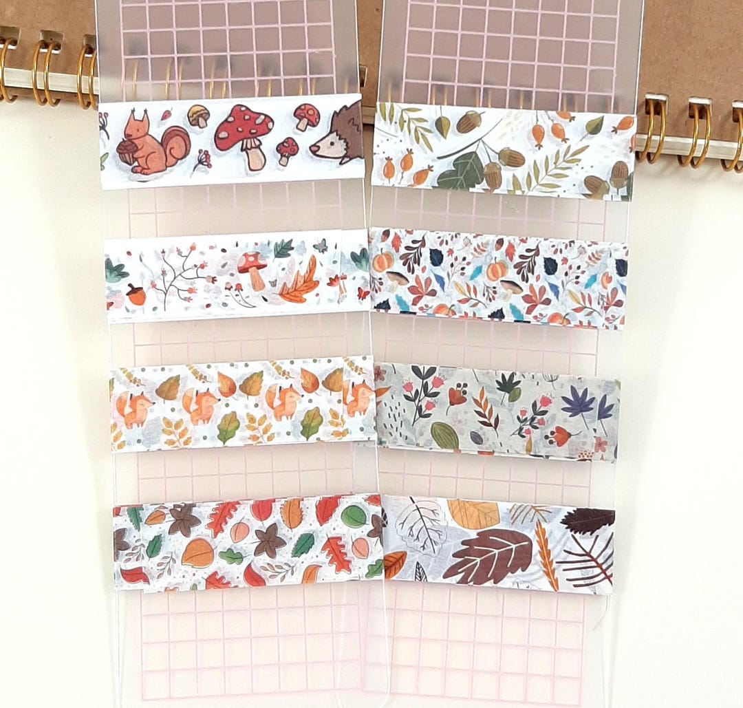 Autumn Washi Tape Samples, Fall Washi Tape Samples, Autumn Leaf Washi ...
