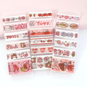 Kawaii Washi Tape Muster, süße Washi Tape Muster, Journal und Planer Zubehör, Scrapbooking, Bastelbedarf
