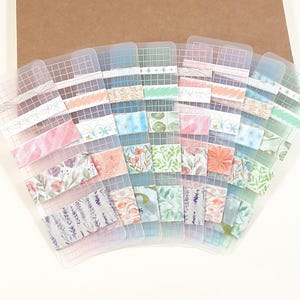 Florale Washi Tape Beispiele, Botanische Washi Tape Beispiele, Frühling und Sommer Journal & Planer Bedarf, Garten Scrapbook Dekoration