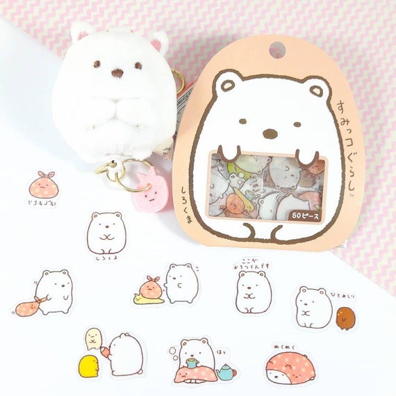 80Pcs Japanese Sumikko Gurashi Stickers Flakes Bag Sack Cute Anlimal DIY  Scrapbooking