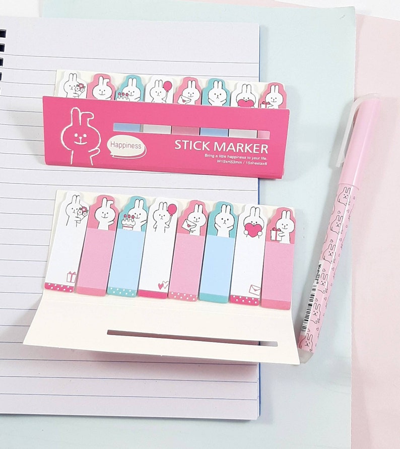 Cute Rabbit Page Markers Kawaii Sticky Notes