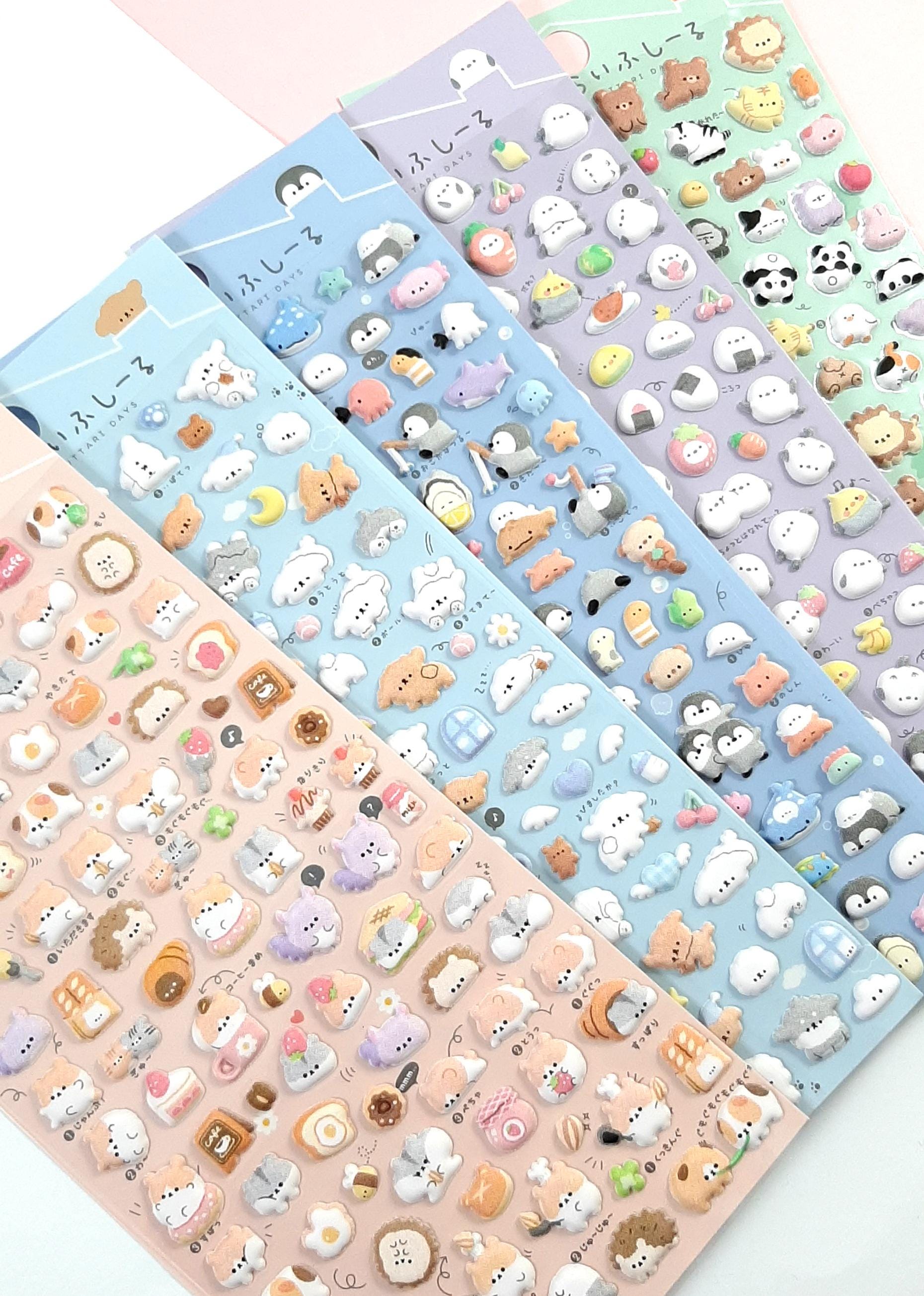 Set Di 6 Adesivi 3D Puffy Kawaii Per Bambini – Stickers In PVC Rilievati, Perfetti Per Scrapbooking, Diari, Laptop E Cellulari