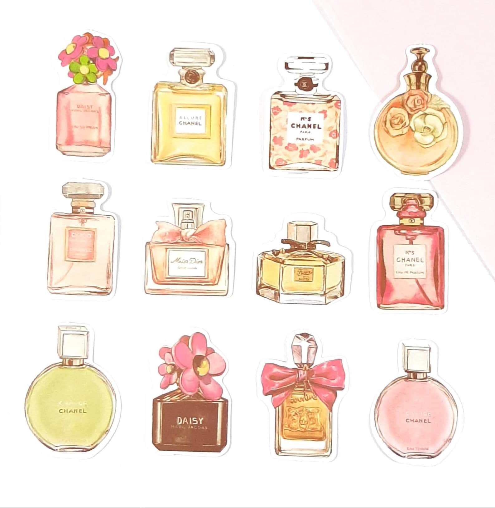 Perfume Bottle Sticker Set Scent Stickers Journal Stickers Etsy