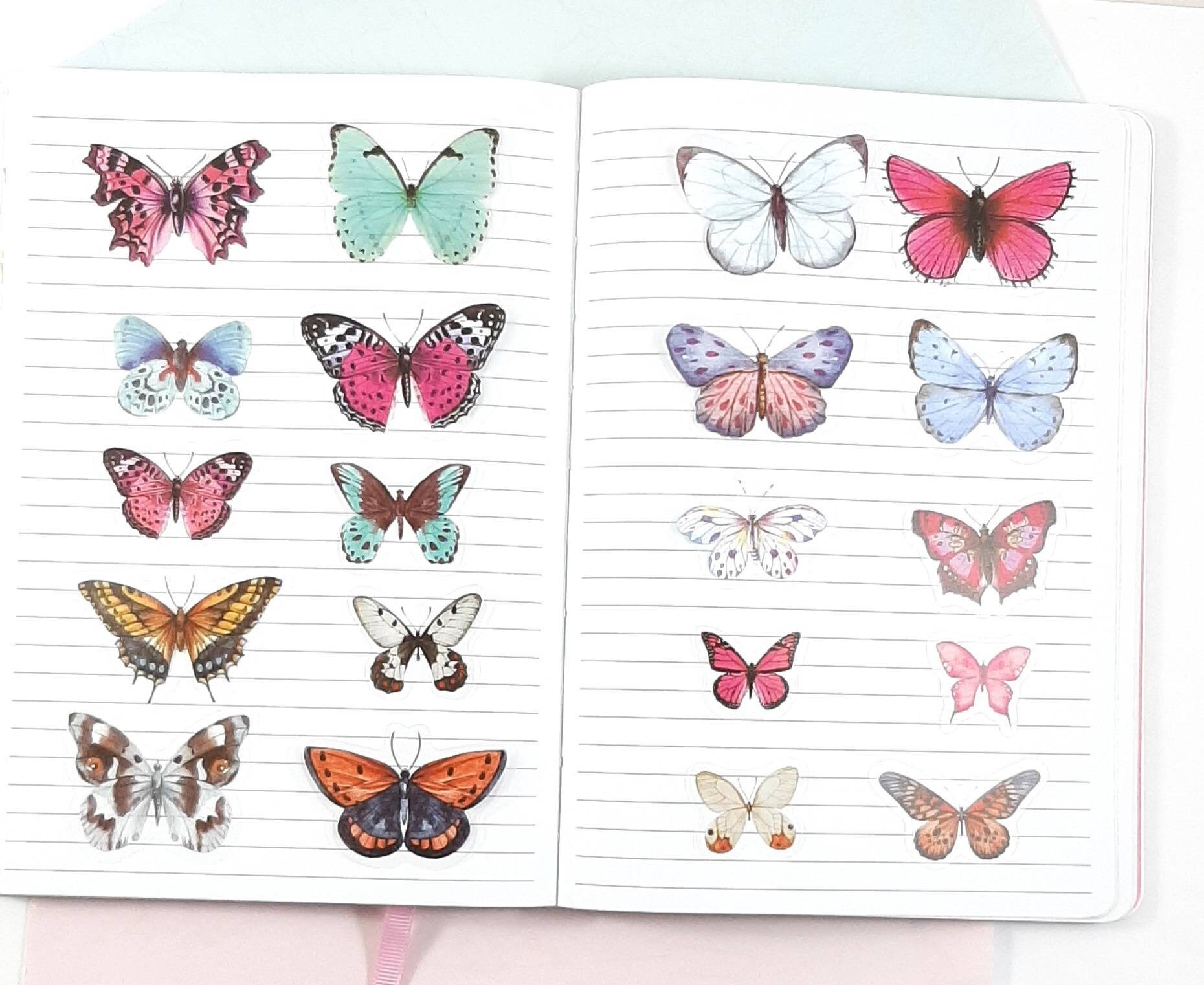 Butterfly Sticker Set Journal Scrapbook Diary Stickers. 30 Etsy