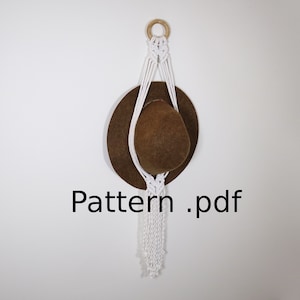 Macrame Hat Hanger Pattern, DIY Hat Holder image 1