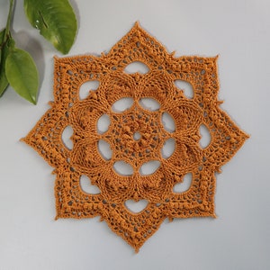 Crochet Doily Pattern, Written Instruction, Digital Download, Textured Doily, Lace Doily, Crochet Table Decor