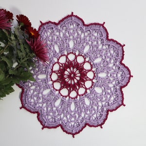 Crochet Doily Pattern, Written Instruction, Digital Download, Round Doily