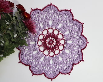 Crochet Doily Pattern, Written Instruction, Digital Download, Round Doily