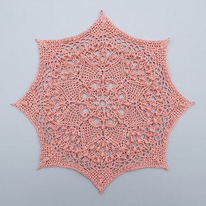 Crochet Doily Pattern, Written Instruction, Digital Download, Textured Doily, Lace Doily, Crochet Table Decor