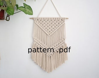 Macrame Wall Hanging PDF Pattern, Beginner Pattern