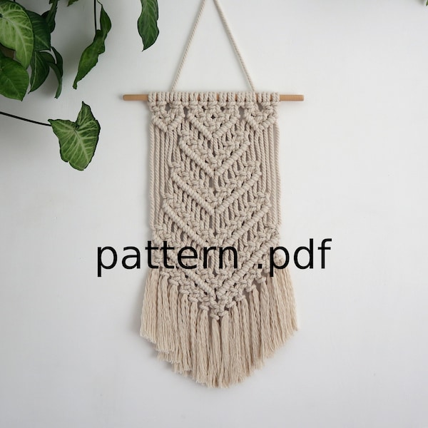 Macrame Pattern DIY, Beginner Macrame Tutorial