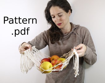 Macrame Fruit Hammock Pattern, Step By Step Tutorial For Beginners