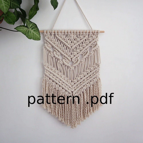 Macrame Semicircle Tutorial / Wall Hanging Pattern Etsy