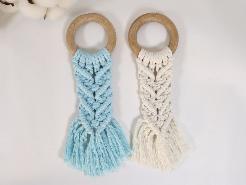 Macrame Baby Teether Pattern, PDF Macrame, DIY Baby Shower Gift ...