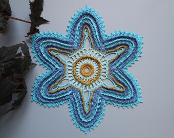 Carnivorous Flower Crochet Doily Pattern: Textured Design (Digital Download)