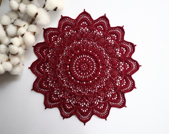 Crochet Doily Pattern, Written Instruction, Digital Download, Textured Doily, PDF Crochet Pattern
