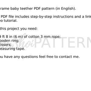 Macrame Baby Teether Pattern, PDF Macrame, DIY Baby Shower Gift ...