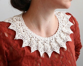 Crochet Collar Pattern PDF, Detachable Collar