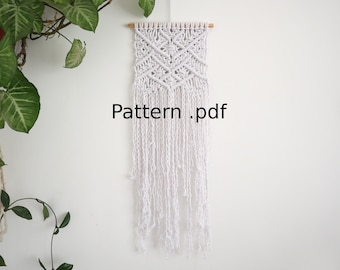 DIY Macrame Wall Hanging, Easy Pattern For Beginners