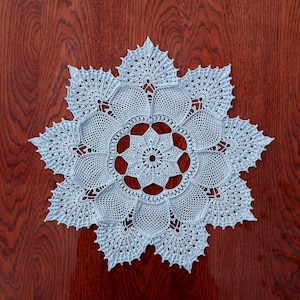 Crochet Doily Pattern: Written Instructions, 17" Diameter (Digital Download)