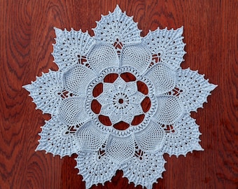 Crochet Doily Pattern: Written Instructions, 17" Diameter (Digital Download)