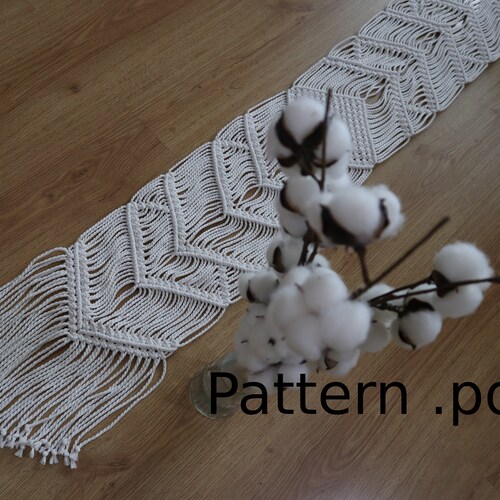 Macrame Table Runner Pattern DIY Easy Pattern for Beginners 3 Etsy