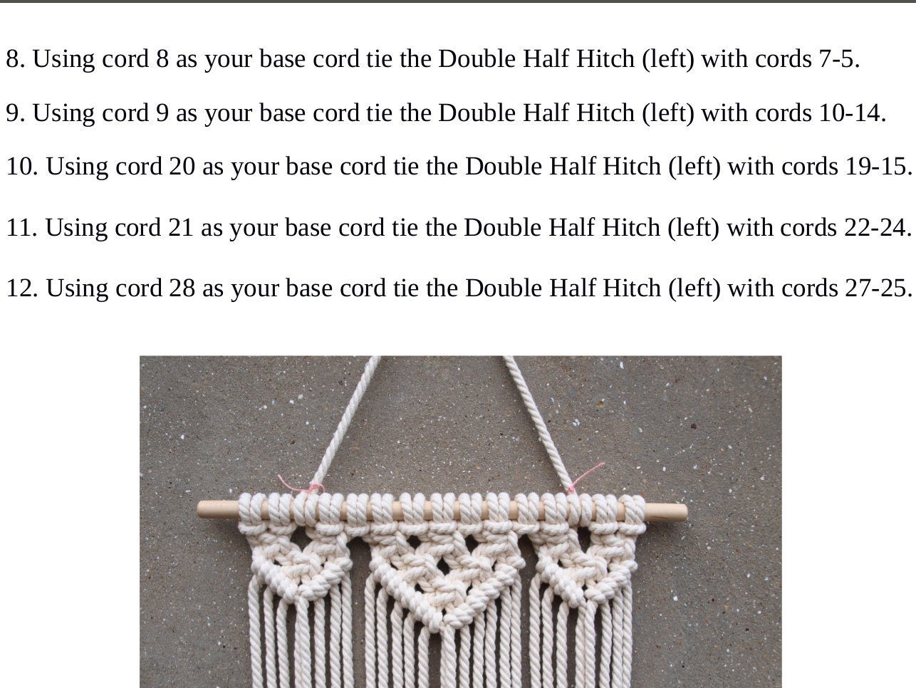 Macrame Wall Hanging Pattern and Knot Guide PDF, Beginner Digital ...