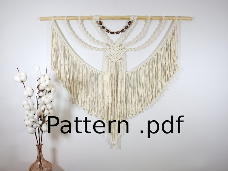 Large Macrame Wall Hanging Pattern DIY, Beginner Written Pattern With ...