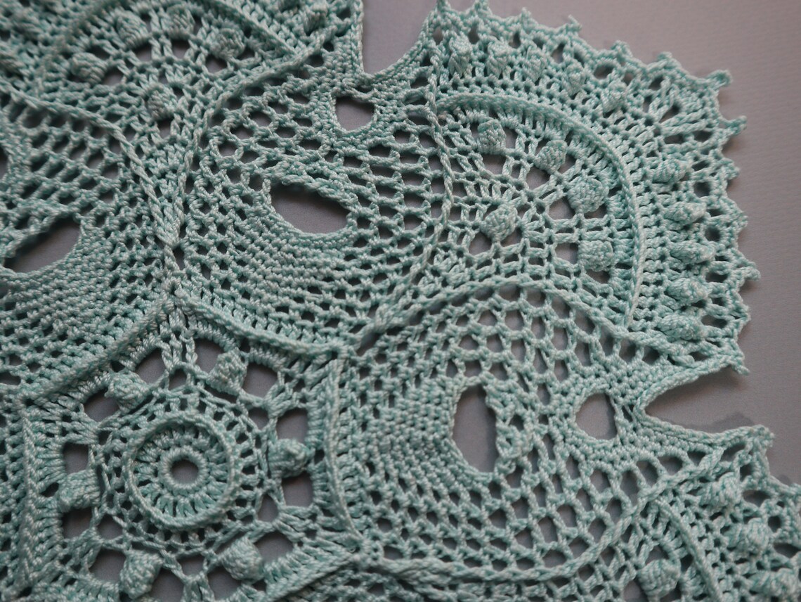 Crochet Doily Pattern Written Instruction Digital Download Etsy