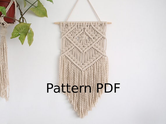 Macrame Wall Hanging Pattern Macrame Beginner Pattern DIY | Etsy