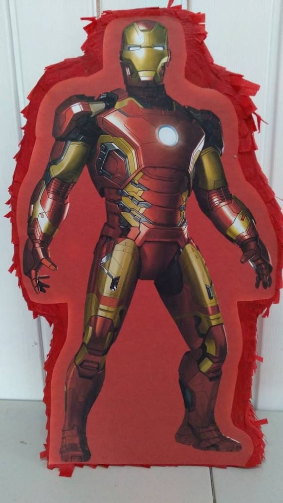 Estadísticas binario Premio Iron Man Pinata 23X13 Avengers Party Supplies - Etsy España