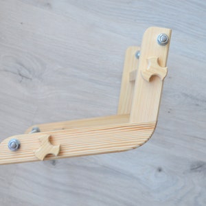Modern Wooden Loom for LONG seed beadwork weaving - For loomed stitch hatbands, gerdans, bracelets and choker - Workspace size 8" x 9" Bild 9