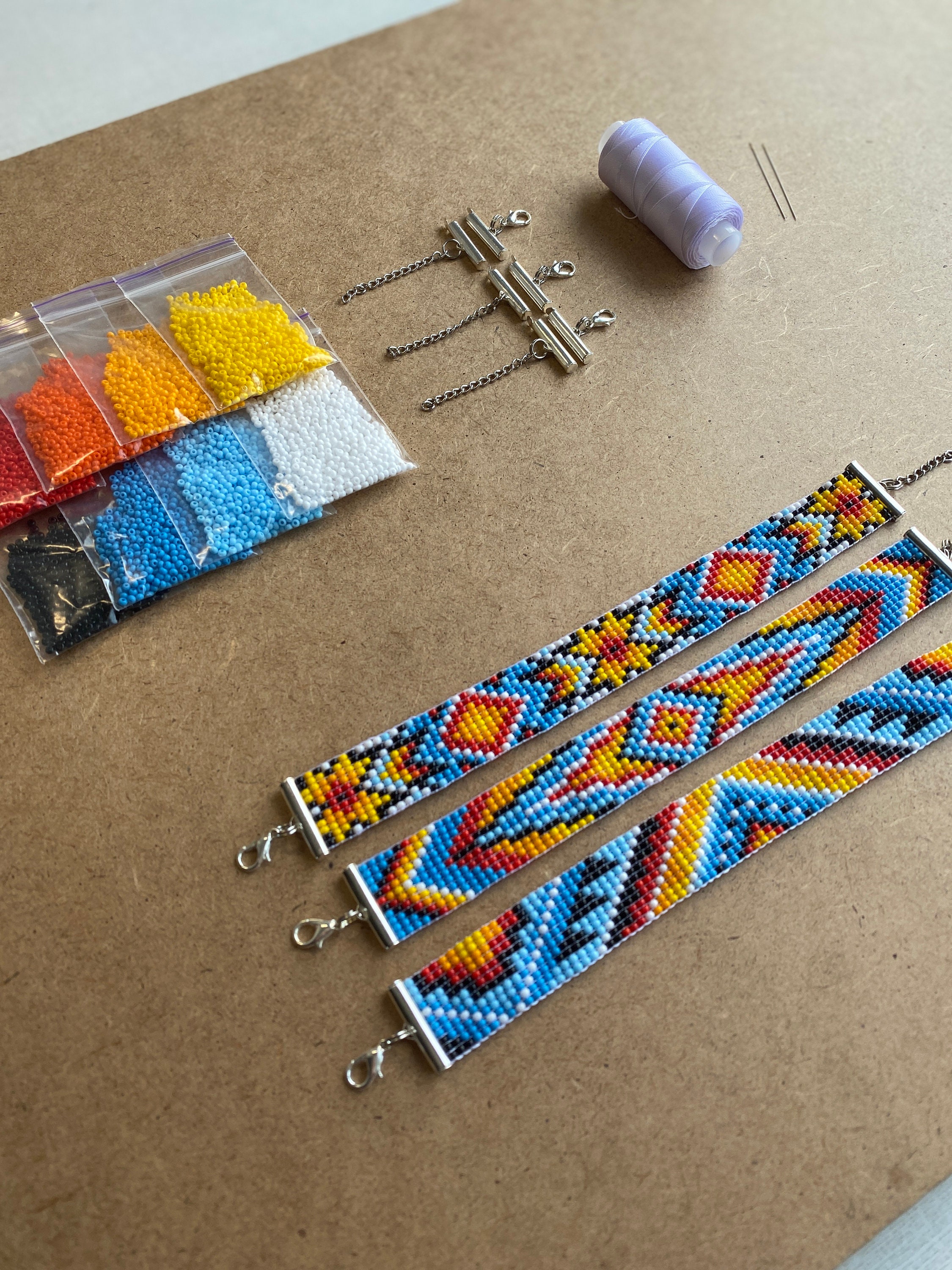 Buy Native Set Bead Kit for Creating 3 Loom Bracelets Jewelry