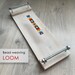 White Wooden Loom for seed bead weaving - For loomed stitch short necklaces and bracelets, simple looming for beginners - Size 6' x 18' 