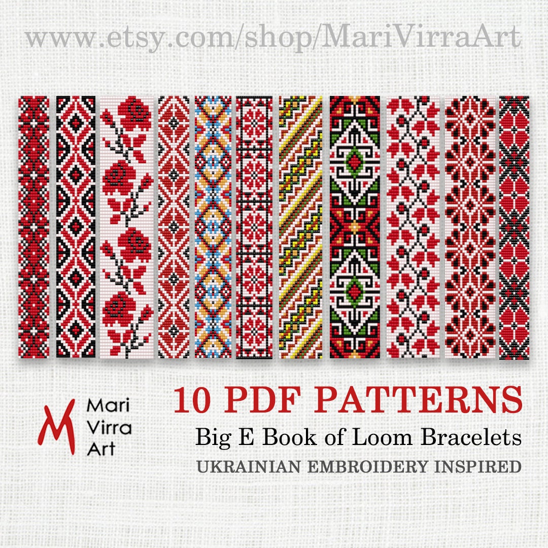 Ukrainian Embroidery Set Loom Bead Patterns for (Download Now) Etsy