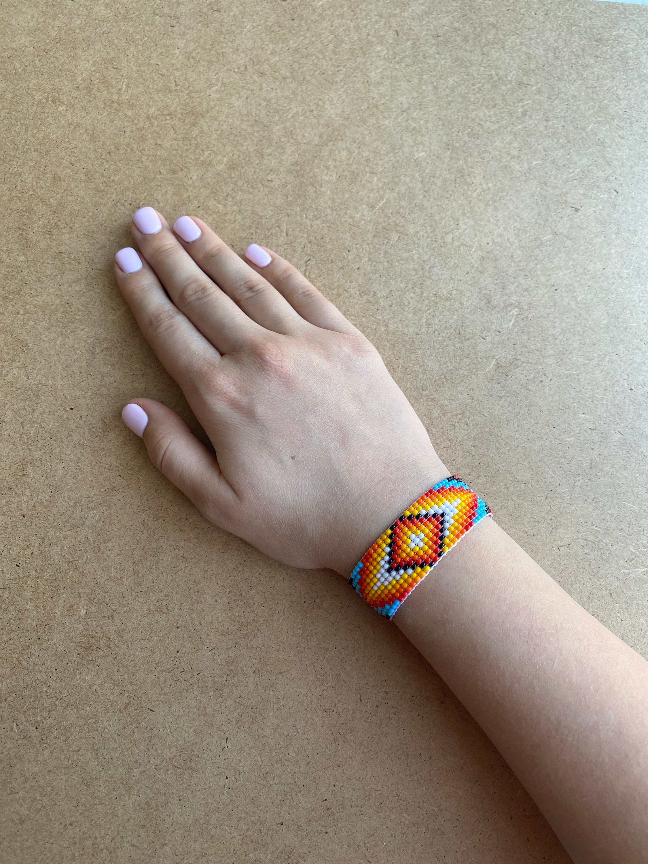 Ethnic Style Loom bead bracelet indian beadwork pattern Etsy