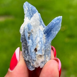 AAA Roher Blauer Kyanit Kristall: Quarz & Mica, High Vibe Healing / A