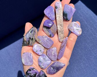 Premium Charoite tumbled stones - choose your own / Polished stones / Pocket crystals / Home Décor / Healing crystals / Crystal tumbles