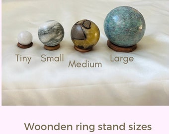 Wooden stand to go with the crystal spheres / Environmentally conscious stand / Natural handmade wooden ring for crystals / No plastic