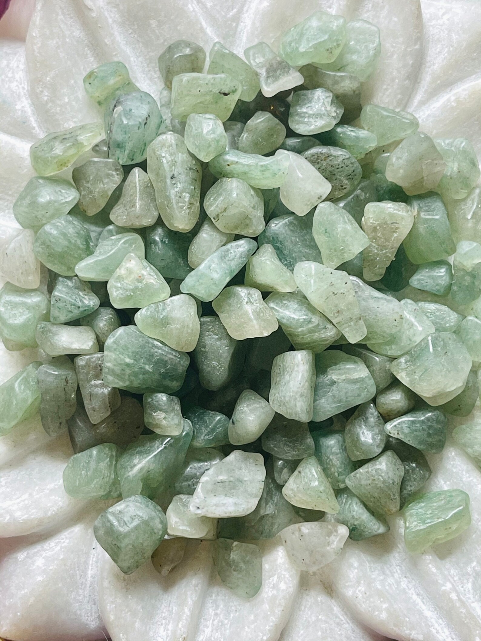 Green Jade crystal chips / 20 grams Crystal chips / Reiki Etsy