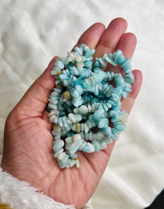 Premium Amazonite Crystal Chip bracelets / Crystal stretchy chip bracelet / Gemstone crystal bracelets / Healing crystals /Handmade bracelet